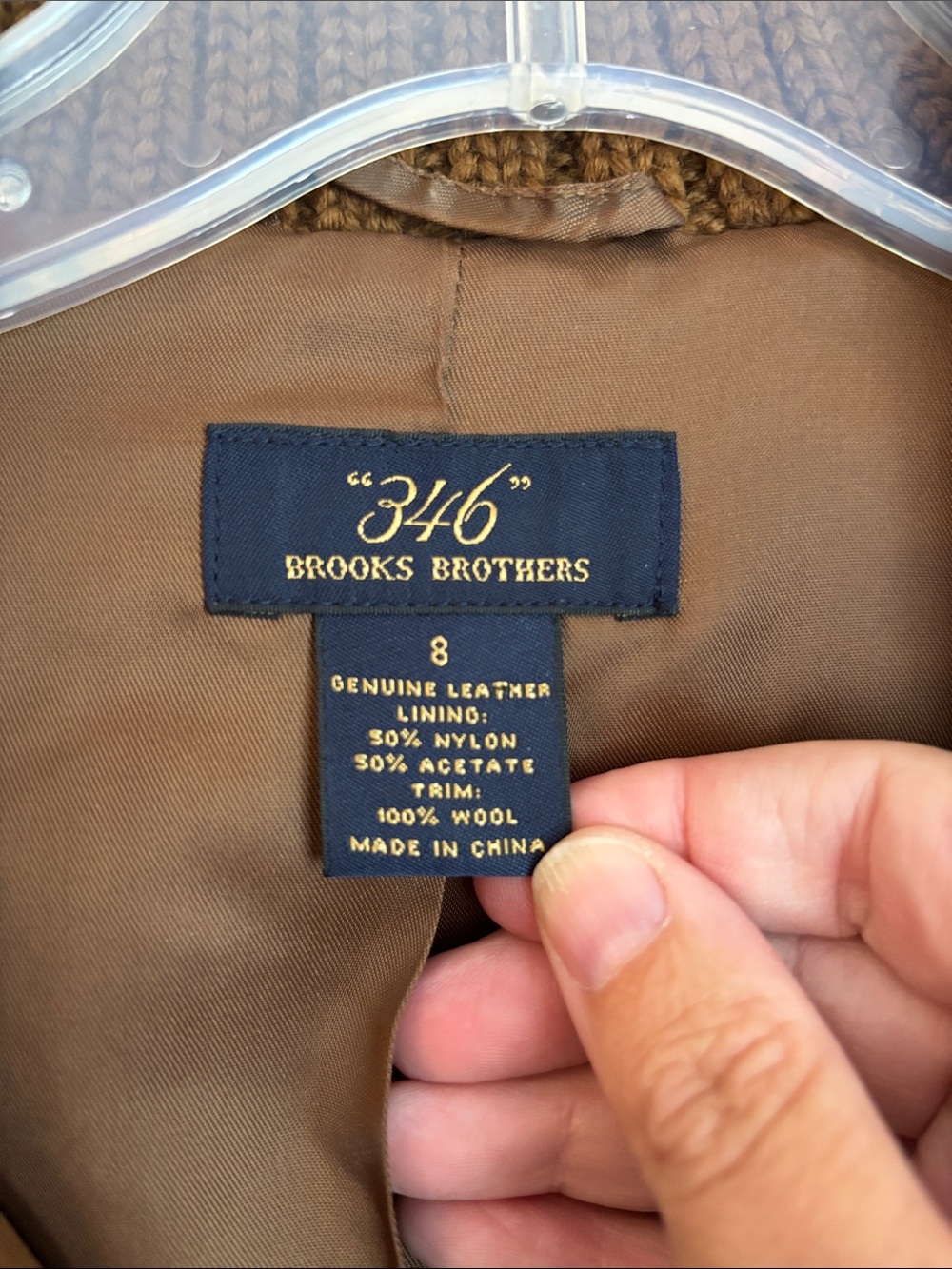 Brooks Brothers women Suede leather Button-Front Jacket Chestnut Brown Large - Picture 4 of 9
